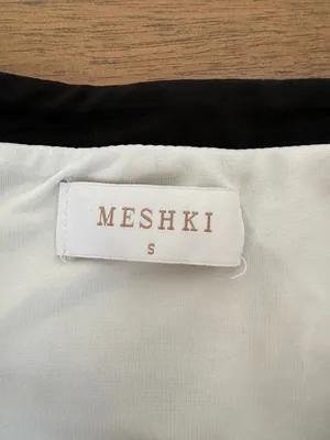 Meshki Rose Crop Top - White/Black thumbnail 6