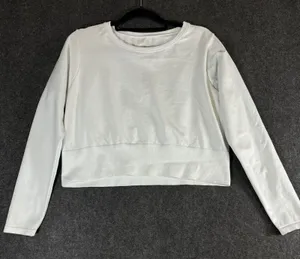 OFFLINE by Aerie Womens XXL White Cropped Long Sleeve Crewneck Sweatshirt thumbnail 1