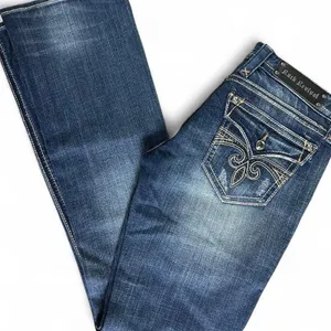 Rock Revival Size 30x34 Sora Boot Cut Jeans - Blue Flare Denim with Embellished thumbnail 3