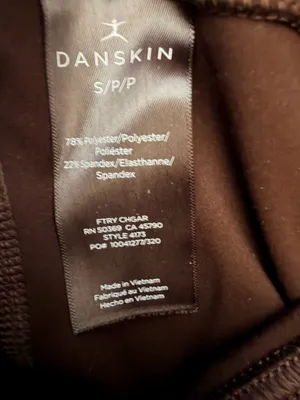Danskin High Waist Chocolate Brown Leggings thumbnail 6