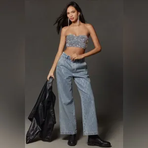 Anthropologie NWT The Eve Sequin Bralette: Bandeau Edition - S thumbnail 3