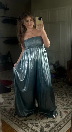Free people Julie Metallic Jumpsuit thumbnail 1