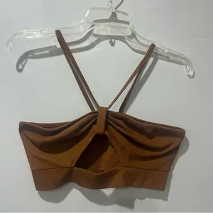 NEW Cider halter‎ Crop top Size Small Brown Spaghetti Strap thumbnail 4
