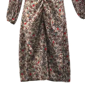 Floral‎ Wildflowers Ditsy Midi Dress Cream XL thumbnail 6