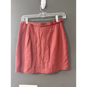 Abercrombie & Fitch Rose Lyocell Button Front Mini Skirt Tie Waist‎ Small Preppy thumbnail 3