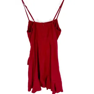 Polly Strappy Linen Wrap Mini‎ Sundress Red Size US 6 thumbnail 5