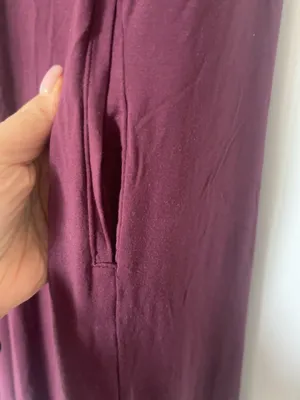 Lively Burgundy V-Neck Jogger Jumpsuit S NWOT thumbnail 5