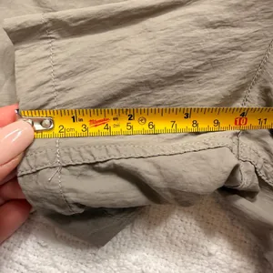 Social Tourist Women Ultra High Rise Cargo Shorts Taupe Brown Size S Nylon Hike thumbnail 5
