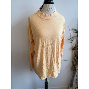 We The Free Free People Womens Peach Mock Neck Long Sleeve Oversized Tee Large‎ thumbnail 2