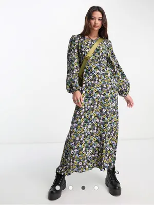 Nobody's Child Katie open back midi dress in ditsy floral size 8 thumbnail 3