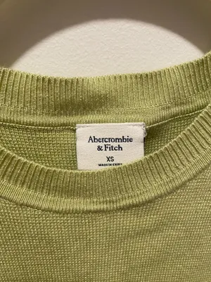 Abercrombie & Fitch Underbust Lime Green Corset Crewneck thumbnail 3