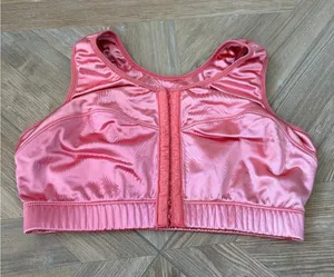 Enell Sport Hight Impact Bra Pink Satin Size 3 Bust 41" - 45" Activewear thumbnail 1