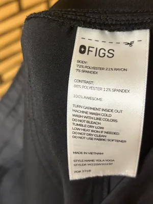 Figs technical collection black scrub pants size large thumbnail 8