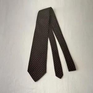 Vintage Brooks Brothers Makers England Men's Tie Silk Brown Geometric Necktie thumbnail 4