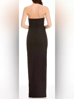 NEW Dress The Population Jasmine Strapless Black Sheath Maxi Dress sz L thumbnail 2
