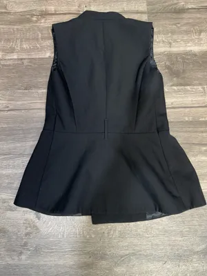 ZARA Black Sleeveless Tailored Blazer Vest XS thumbnail 3