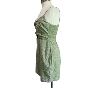 Abercrombie Knot Front Cutout‎ Mini Dress S Floral Dainty Chic 100% Cotton thumbnail 3