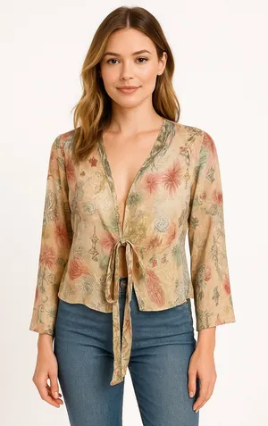 Vintage earthy 70s cover up thumbnail 1