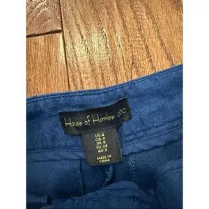 House of Harlow 1960 blue 100% linen trouser pant size 4 thumbnail 5
