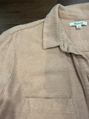 Madewell Flannel Sunday Shirt in Medium - Dusty Rose/Pink - C1 thumbnail 3