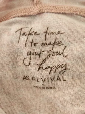 Altar'd State Revival Pink Distressed Oversized Hoodie Pullover Size Small thumbnail 7