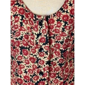 Free People Melanie Dress Women XS Red Floral Mini‎ Boho Cottagecore Festival thumbnail 11