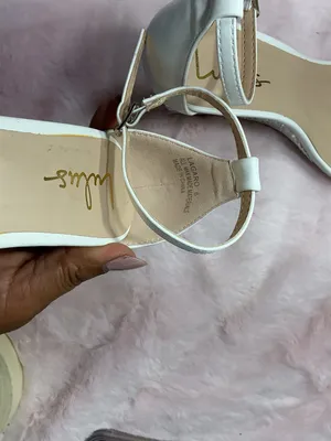 Lulu's White Ankle-Strap Square-Toe Heels b113 thumbnail 4