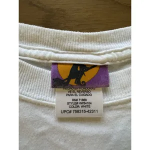Angel In Disguise Women Cat Halloween T Shirt White Size Large Cotton Kitty‎ thumbnail 3