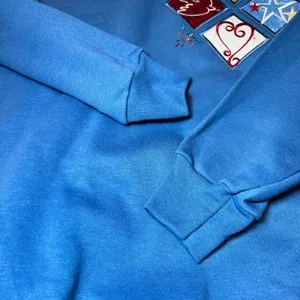 New Vintage M&C Sportswear Womens Size Large Blue Sweatshirt Patriotic Patchwork thumbnail 11