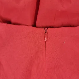 White Fox Cutout Ring Dress Womens L Red Sleeveless Mini Fit & Flare Ruffle Hem thumbnail 9