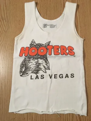 B15 Hooters Girl Worn Super Sexy Vintage Uniform Tank From Las Vegas Stretchy Xs thumbnail 1