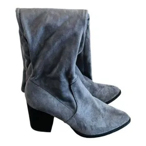 DOLCE VITA Tabbie Suede Over The Knee Gray Block Heel Boot Size 6 thumbnail 14
