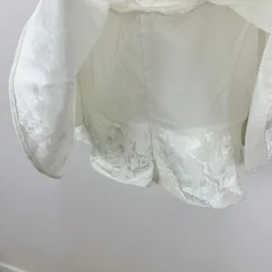 Lulus Radiant Flair Ivory Floral Jacquard Bustier Skort Romper Bridal XS NWT thumbnail 9