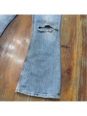 Citizens of Humanity Blue Flare Distressed Jeans Size 24 thumbnail 4