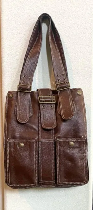 Cynthia Rowley NWOT leather brown leather bag. Mint! Sz 13x11x5 thumbnail 1