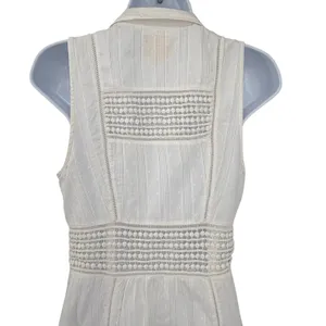 Maeve Anthropologie Dress Womens 6 Eyelet Cotton Sleeveless Midi Kentucky Derby‎ thumbnail 4
