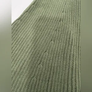 French Connection Sage Green Ribbed Midi Dress thumbnail 7