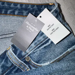 NWT Abercrombie & Fitch Annie High Rise Short 100%cotton 29/8Zipper Cut Off Blue thumbnail 12