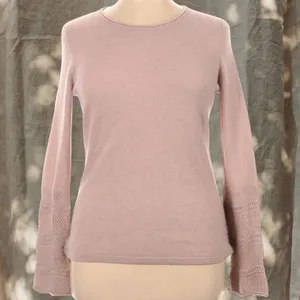 Sophia Cashmere Dusty Rose Sweater Small thumbnail 1