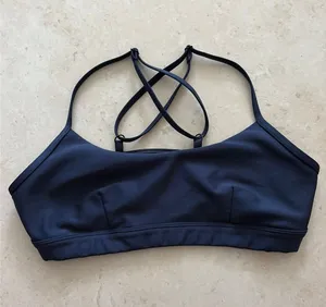 Alo Airlift Intrigue Yoga Sports Bra Navy thumbnail 1