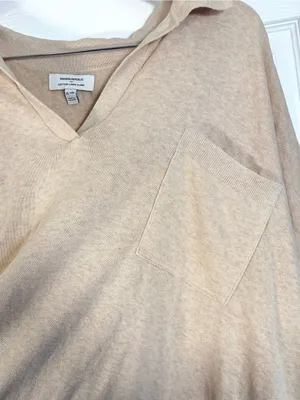 Banana Republic Oversized Johnny-Collar Sweater XL/XXL Cotton Linen Blend thumbnail 4