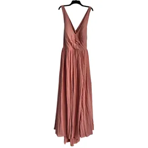 AZAZIE Blush Pink Maxi Dress Criss Cross Open Back Tie Waist thumbnail 8