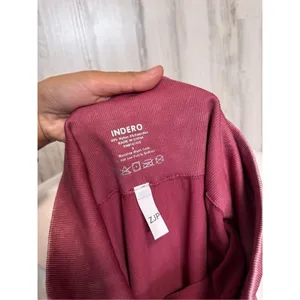 Indero High Rise Leggings Womens Small Burgundy Stretch Athleisure thumbnail 4