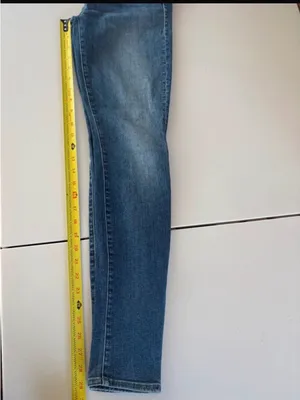 MOTHER Blue Denim Jeans with Copper Button Detail thumbnail 8