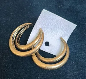 NWT Free People Studio Hoop Earrings in Gold thumbnail 1