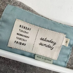 SATURDAY SUNDAY ANTHROPOLOGIE ANTHRO Eagan Cardigan Gray Open Sweater NO LINING thumbnail 7