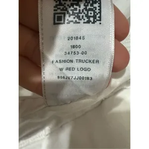 True Religion Fashion trucker with‎ Red Logo on Sleeves Sz XS White Jean Jacket thumbnail 10