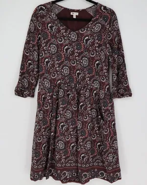 Garnet Hill Women's Floral Paisley Pocket Boho Dress Woman Plus Size 6 Western‎ thumbnail 1