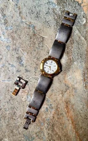 Vintage Carriage by Timex Indiglo Two Tone Watch Silver Gold Women's Extra Links thumbnail 1