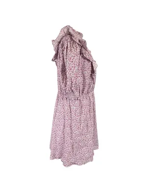NEW HYACINTH HOUSE Purple Floral Periwinkle Mini Dress Size Medium thumbnail 3